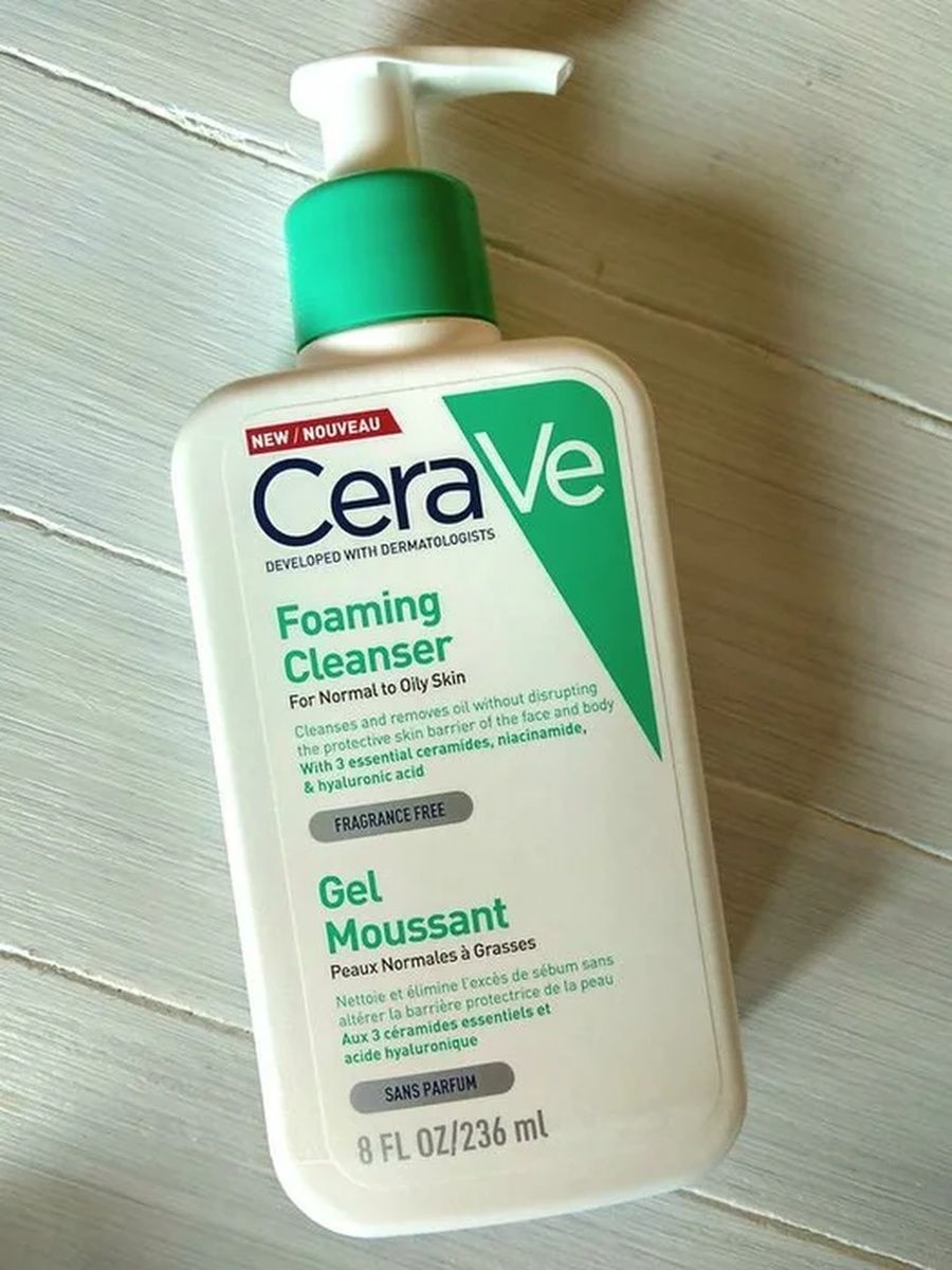 Бюджетная уходовая косметика для подростков 10 CeraVe Foaming Cleanser